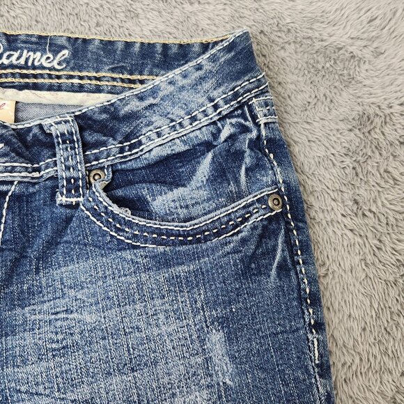 Red Camel Jeans Juniors 9 Blue Bootcut Y2K Medium Wash Denim Premium Stretch - Picture 14 of 16